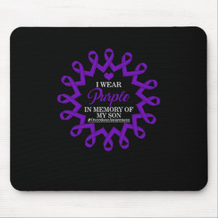 Mousepad Vestir Roxo Em Memória Da Consciência Da Sobredosa