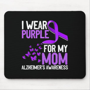 Mousepad Vestir Roxo para a consciência da minha mãe Alzhei