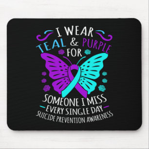 Mousepad Vestir Teal E Roxo Feliz Sensibilização Suicida Su