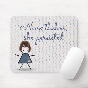 Mousepad Vestir uma garota em Denim com citação