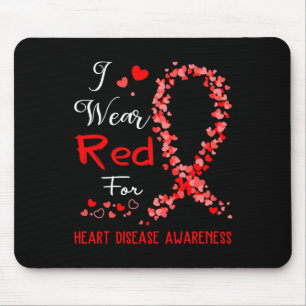 Mousepad Vestir Vermelho Para Sensibilização Para Doenças C