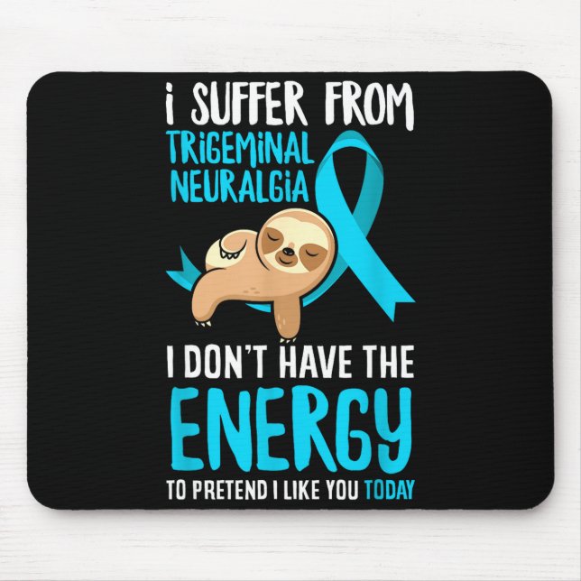 Mousepad Vestuário de Conscientização da Neuralgia do Trigê (Frente)