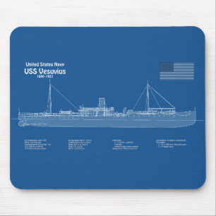 Mousepad Vesúvio USS - ABD Planos de Impressão de Plano de