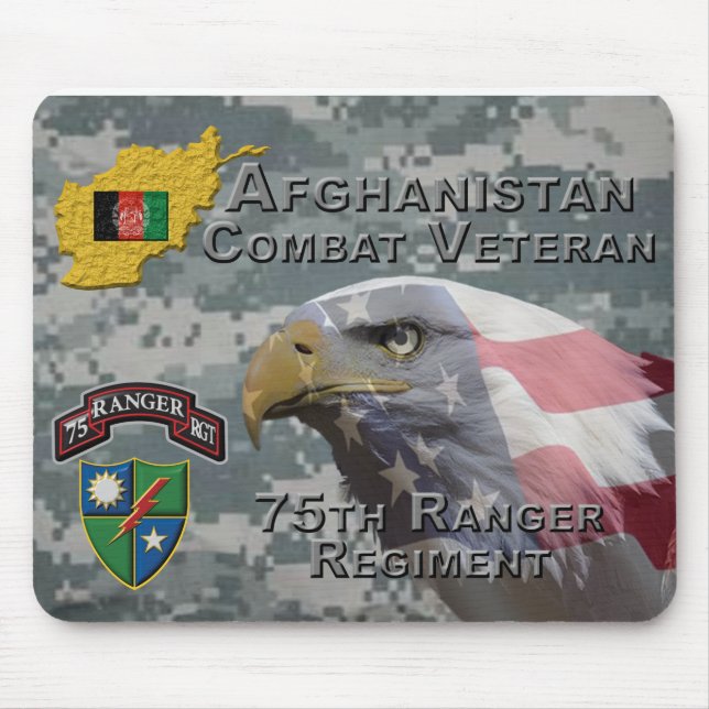 Mousepad Veterano de Combate Afegão 75º Regimento Ranger (Frente)