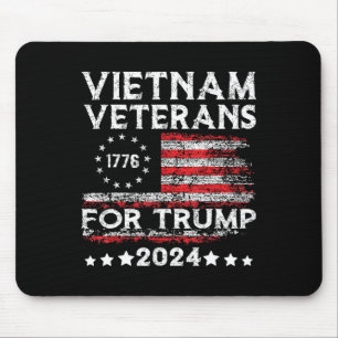 Mousepad Veteranos do Vietnã Para Trump 2025 Bandeira Ameri