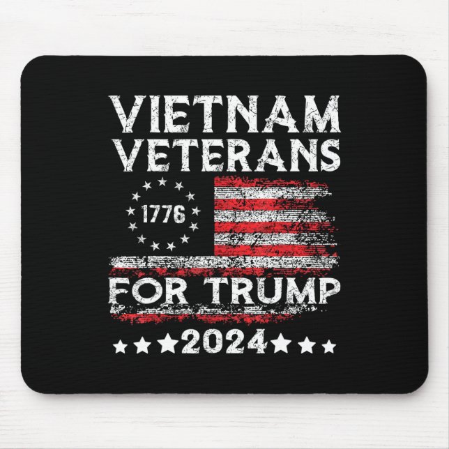 Mousepad Veteranos do Vietnã Para Trump 2025 Bandeira Ameri (Frente)