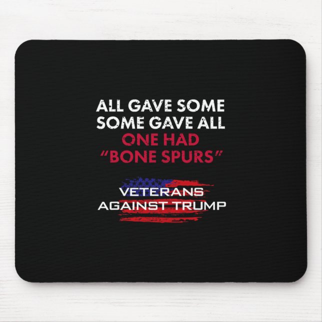 Mousepad Veterans Anti-trump Draft Dodger Bone Spurs For Ve (Frente)