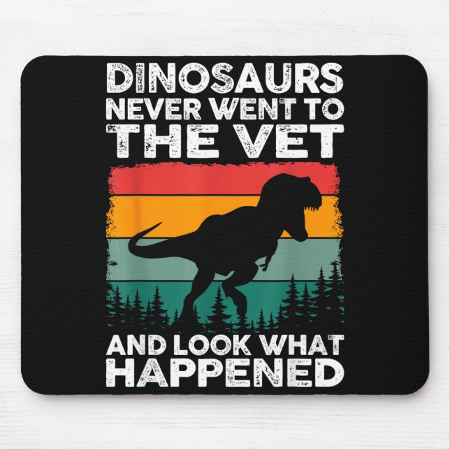 Mousepad Veterinarian Dinosaur Funny Vet Life Animal Rescue (Frente)