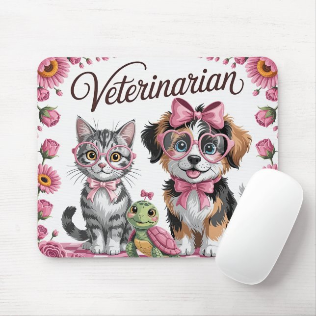 Mousepad Veterinário Fofo (Com mouse)