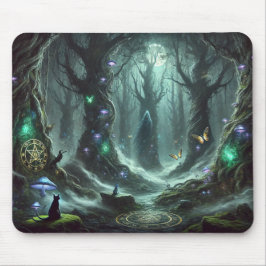 Mousepad Véu Encantado: A Floresta Mística Escura