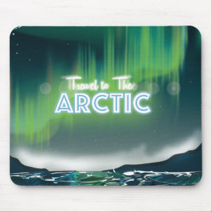Mousepad Viagem à arte ártica do poster de viagens