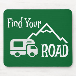 Mousepad Viagem acampamento RV Encontre sua estrada