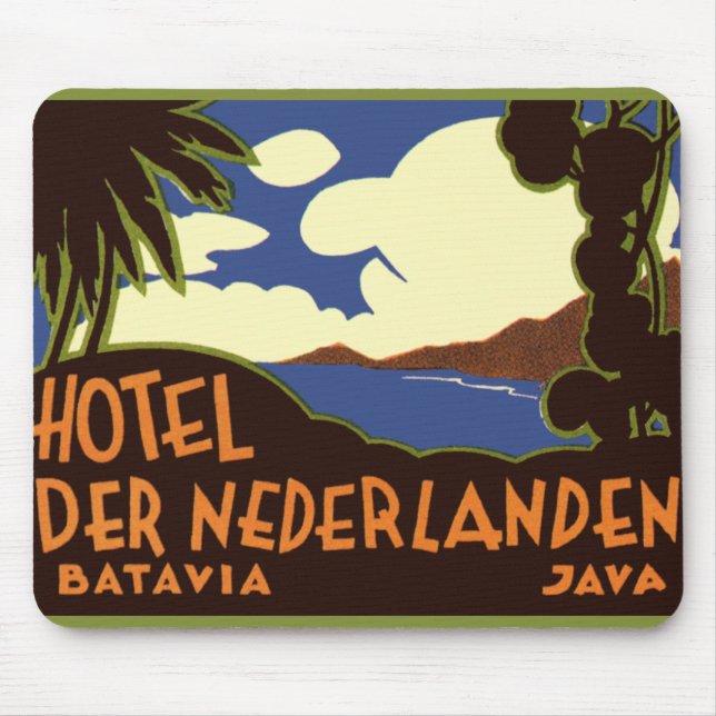 Mousepad Viagem Antiga Jacarta Indonésia Hotel Nederlanden (Frente)
