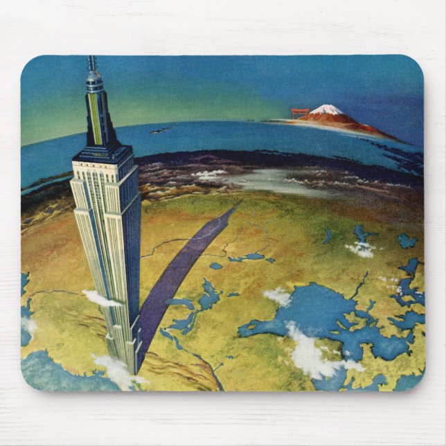 Mousepad Viagem Antiga Nova York Empire State Building (Frente)