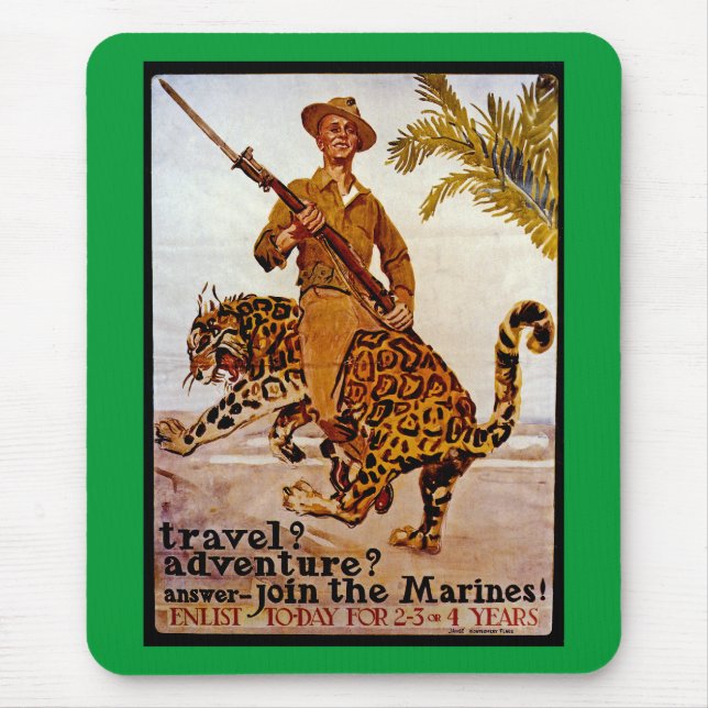 Mousepad Viagem? Aventura? Junte-se aos fuzileiros navais! (Frente)