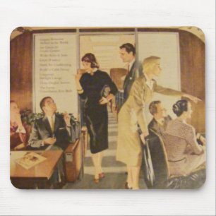 Mousepad "Viagem clássico da linha aérea "