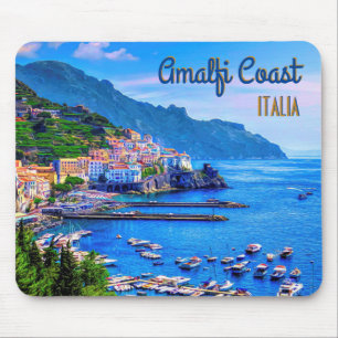 Mousepad Viagem da costa de Amalfi das casas do penhasco de