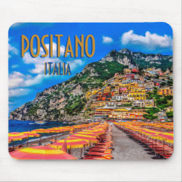 Mousepad Viagem de Amalfi das casas do penhasco de Italia