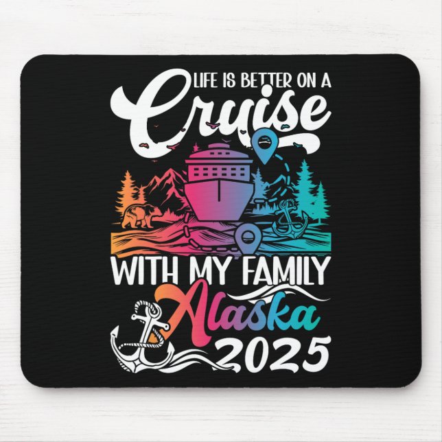 Mousepad Viagem de Cruzeiro Familiar no Alasca -  (Frente)