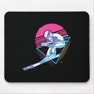 Mousepad Viagem de Esqui Esquiando Retro Vintage 80s 90s