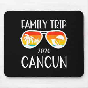 Mousepad Viagem de família ao Cancun México 2026 Fim de sem