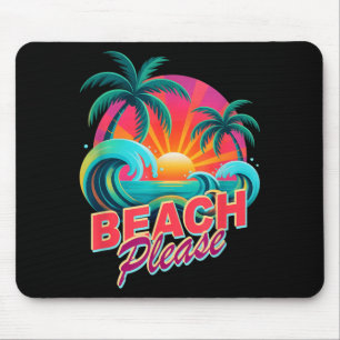 Mousepad Viagem de férias de cruzeiro na praia vintage fora