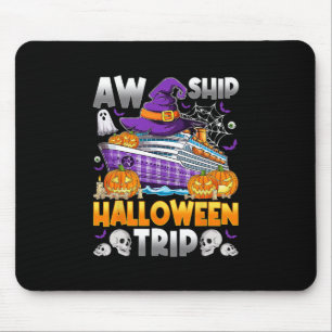 Mousepad Viagem de Halloween da Equipe de Cruzeiro da Aw Sh
