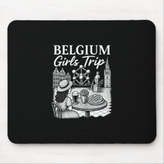 Mousepad Viagem de Meninas à Bélgica Cidade Belga Viagem Me