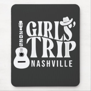 Mousepad Viagem de Meninas a Nashville 2025 Férias de Verão