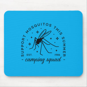 Mousepad Viagem de meninas acampando engraçado apoio mosqui