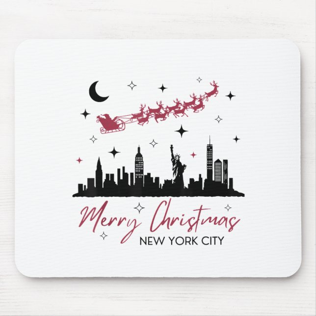 Mousepad Viagem de Natal para Nova York, Feliz Natal Nova  (Frente)