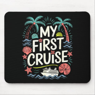 Mousepad viagem de navio de cruzeiro de férias em família p