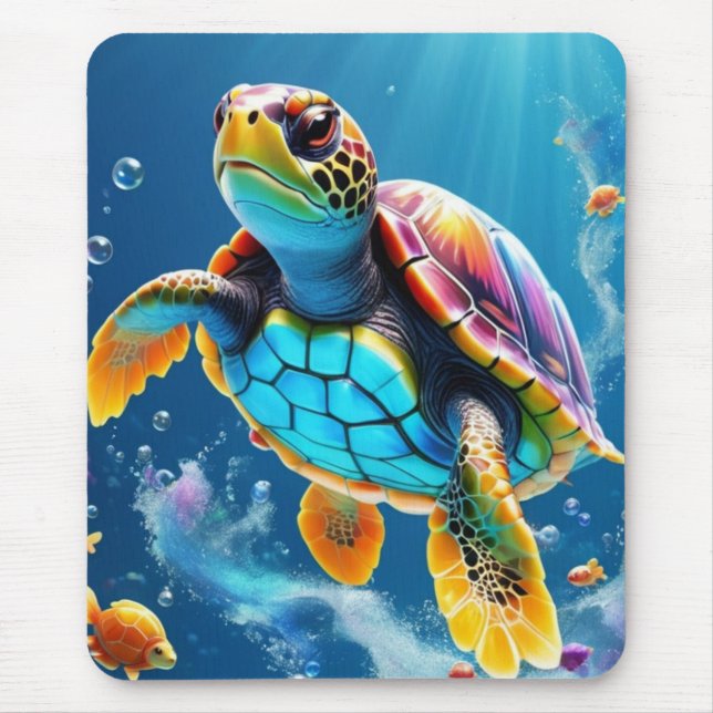 Mousepad Viagem de Tartaruga através de um Oceano Gelado Es (Frente)