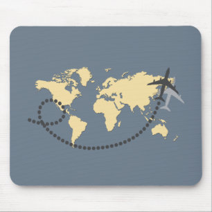 Mousepad viagem de vamos da ilustração mundial
