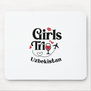 Mousepad Viagem de vinho fofo das meninas Uzbequistão Viage