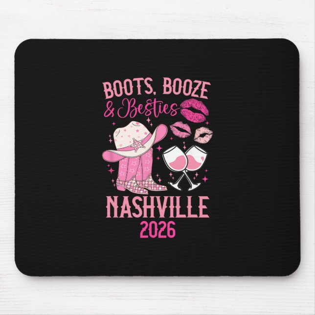 Mousepad Viagem Engraçada das Melhores Amigas em Nashville  (Frente)