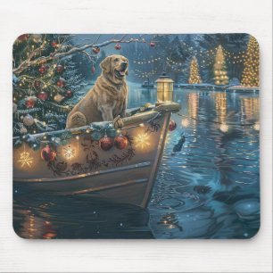 Mousepad Viagem Festiva de Natal do Labrador