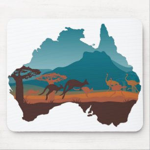 Mousepad viagem Legal Kangaroo Austrália Suporte Austráli