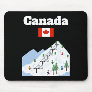 Mousepad Viagem para Estância de Esqui do Canadá Amante de