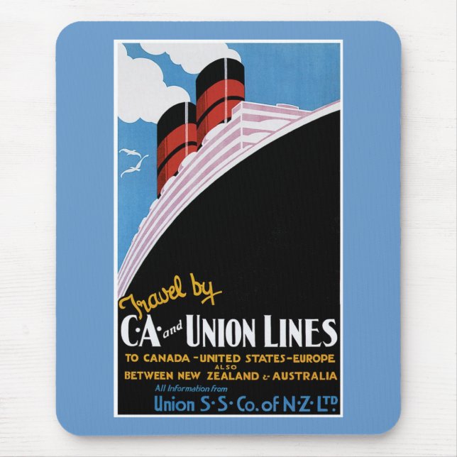 Mousepad Viagem por CA e Linhas da União (Frente)