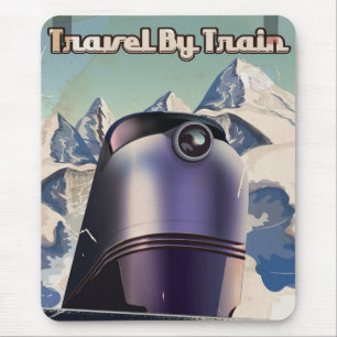 Mousepad Viagem por comboio Sci-Fi Vintage art