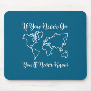 Mousepad Viagem - Se Você Nunca For, Você Nunca Saberá