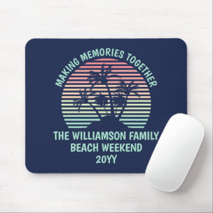 Mousepad Viagem Tropical de Praia Retroativa de Férias Fami