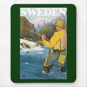 Mousepad Viagens Antigas à Suécia, Pesca Esportiva de Pesca