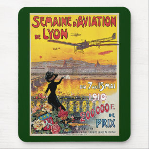 Mousepad Viagens Antigas, Aviões Exposição Aérea, Lyon, Fra