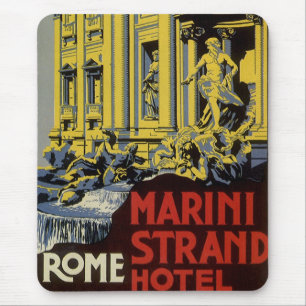 Mousepad Viagens Antigas, Marini Strand Hotel, Roma, Itália