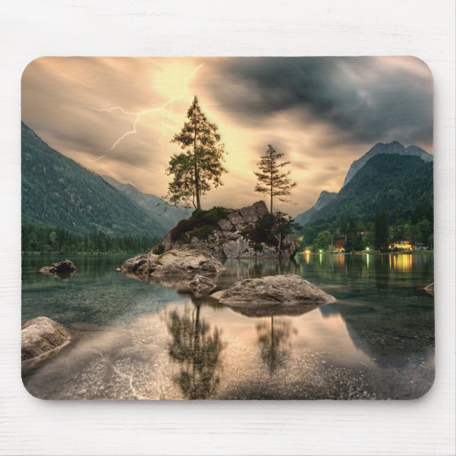 Mousepad Viagens naturais - Paisagem das montanhas hídricas (Frente)