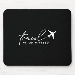 Mousepad Viagens Retro são Minha Terapia Viagens Férias Via
