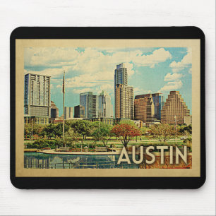 Mousepad Viagens vintage de Austin Texas