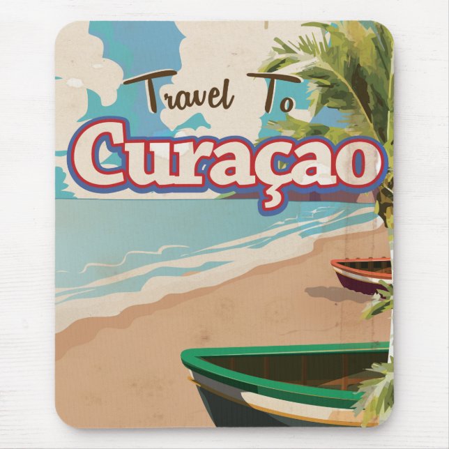 Mousepad Viagens vintage de Curaçau. (Frente)